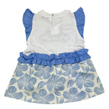 Msgm Two-Tone Dress Half Sleeve With White Pattern For Baby Girl