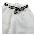 Please Pantalone Tinta Unita Modello Palazzo per Bambina PE66130G7 BIANCO PLEASE 