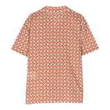 Paolo Pecora Half Sleeve Shirt With Stratto Pattern White/Orange For Boys
