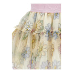 Monnalisa Gonna Tinta Unita In Tulle con Stampa Fiori per Neonata 31E702 GIALLO MONNALISA 