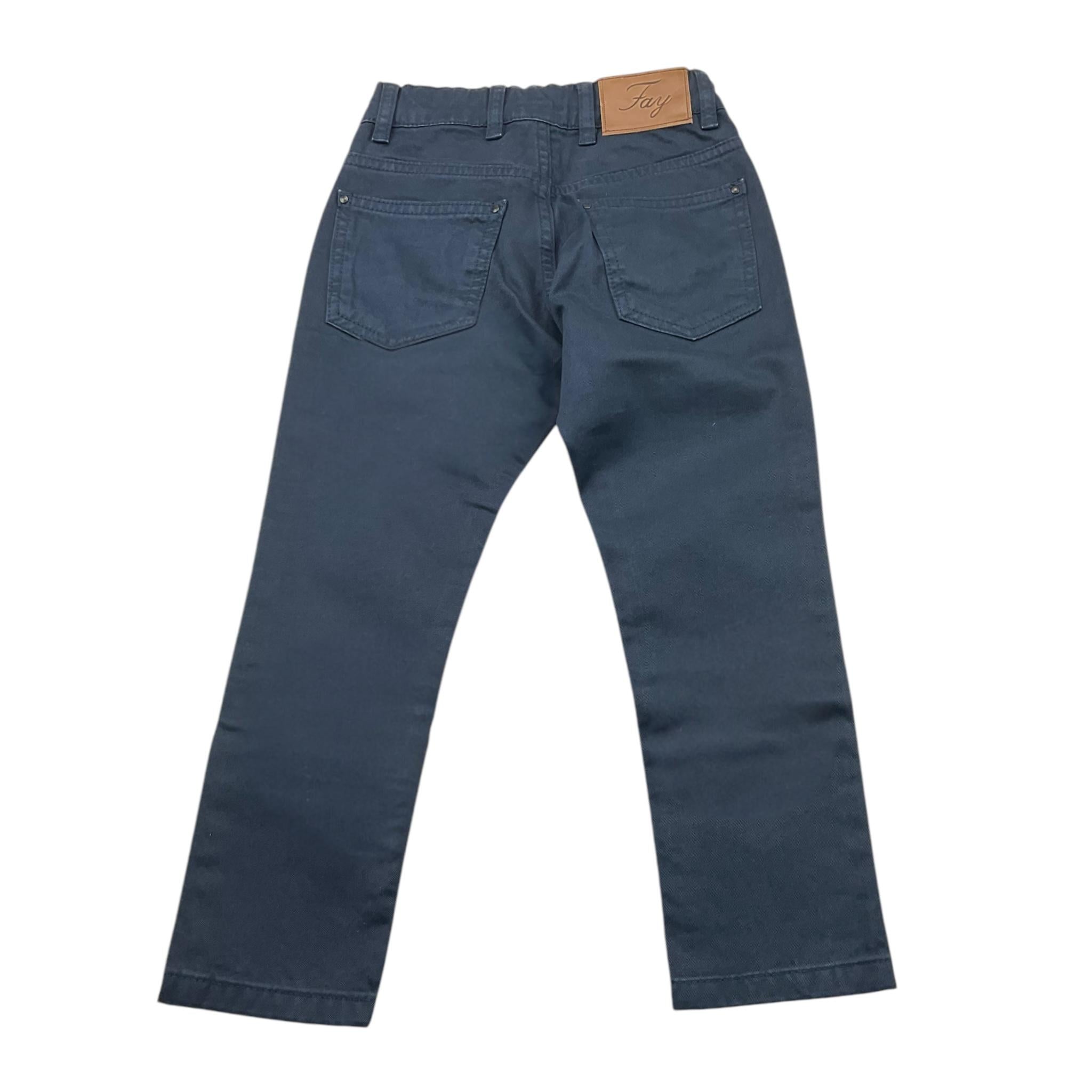 FAY pantalone tinta unita con bottone Blu per Bambino 5N6000 BLU FAY 