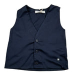 Manuel Ritz Gilet tinta unita con Bottoni Blu per Bambino MR3080 BLU MANUEL RITZ 