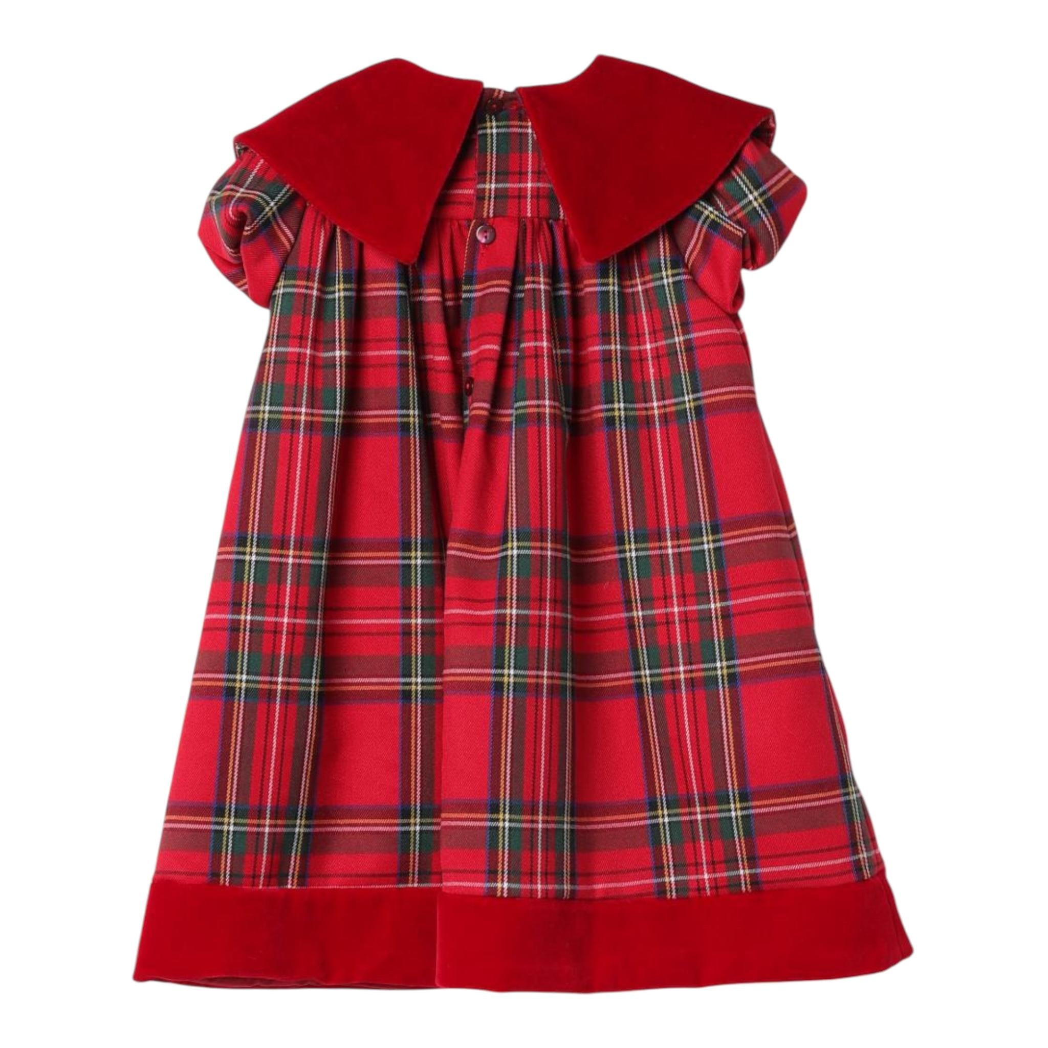 LA STUPENDERIA abito fantasia scozzese mezza manica Rosso per Bambina TCAB24 ROSSO LA STUPENDERIA 