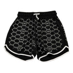 Met Short Tinta Unita con Brillantini per Bambina ME244 NERO MET 