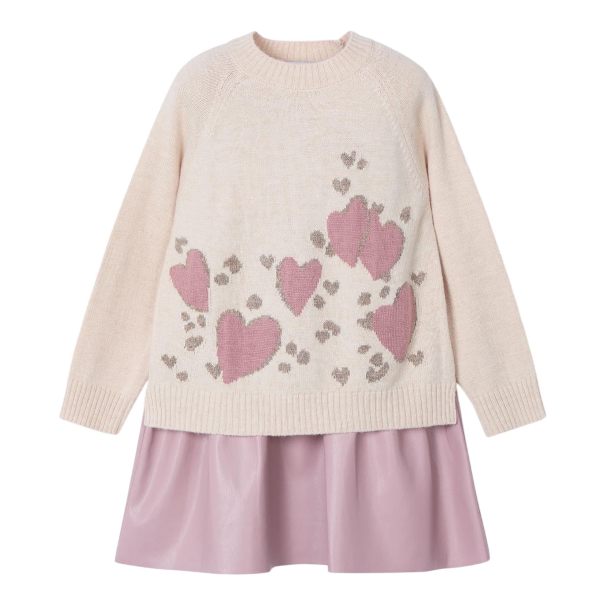 MAYORAL set maglia-abito bicolore Beige/rosa per Bambina 425 BEIGE/ROSA MAYORAL 