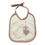 LALALU' bavetta tinta unita con ricami Bianco per Neonata BAVL9N BIANCO LALALU' 