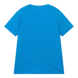 Guess Solid Color Crew Neck T-Shirt With Cobalt Print For Newborns