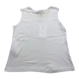 I'M Brian Solid Color Crew Neck Tank Top White For Boys