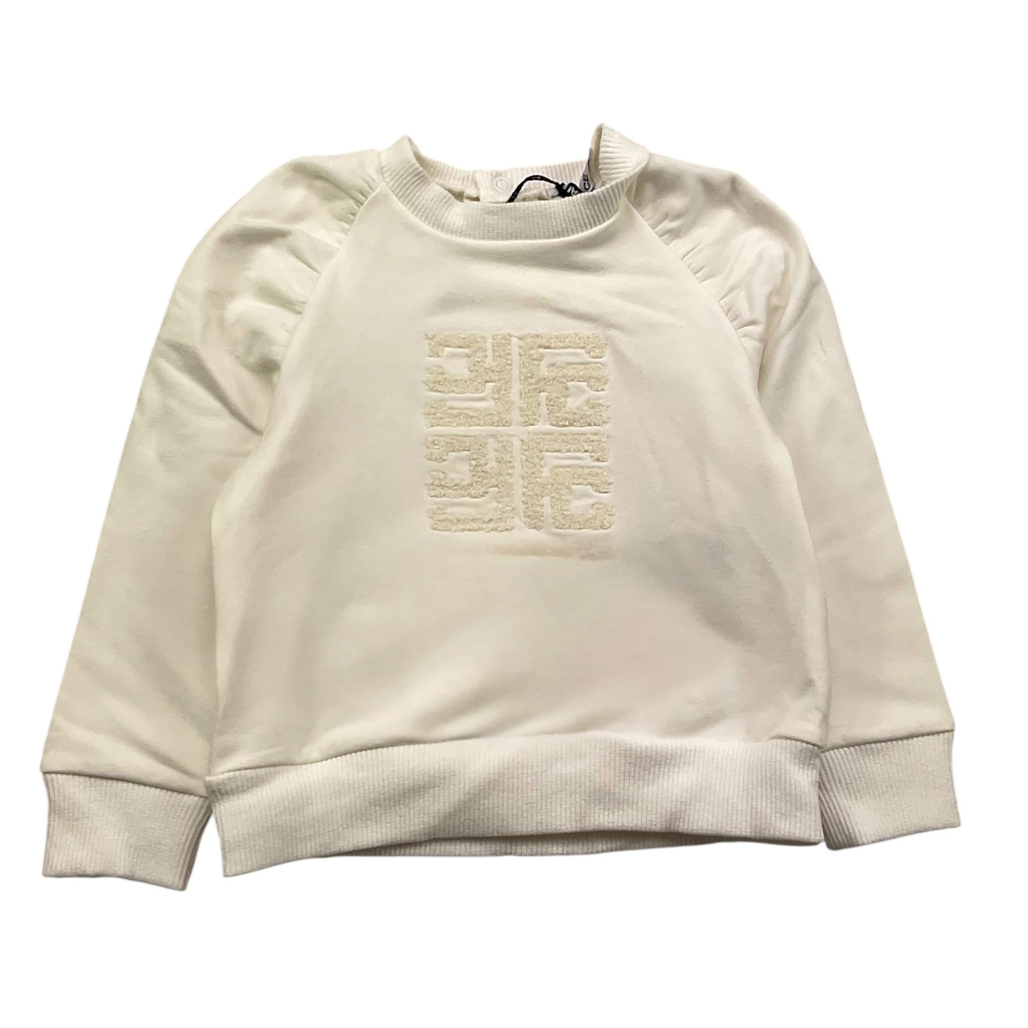 JANICE felpa chiusa girocollo tinta unta Panna per Neonata JN629N PANNA JANICE 