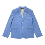 Daniele Alessandrini Powder Blue Single Breasted Solid Color Jacket for Boys