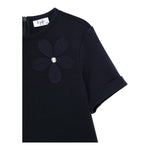 Il Gufo Abito Mezza Manica Tinta Unita con Applicazioni per Bambina P25VM784M0041 BLU IL GUFO 