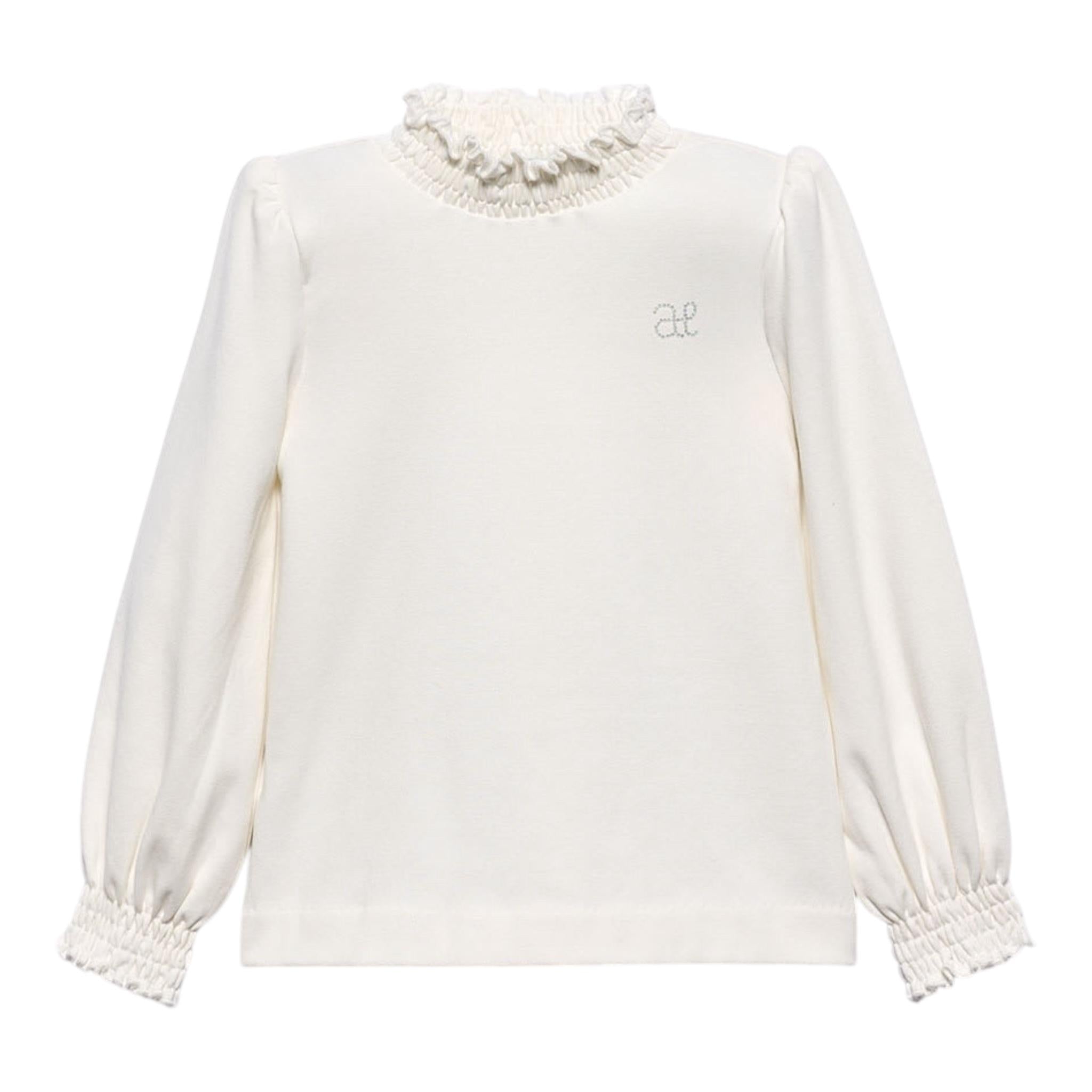 ABEL & LULA shirt tinta unita mezzo collo Bianco per Bambina 5672XX BIANCO ABEL & LULA 