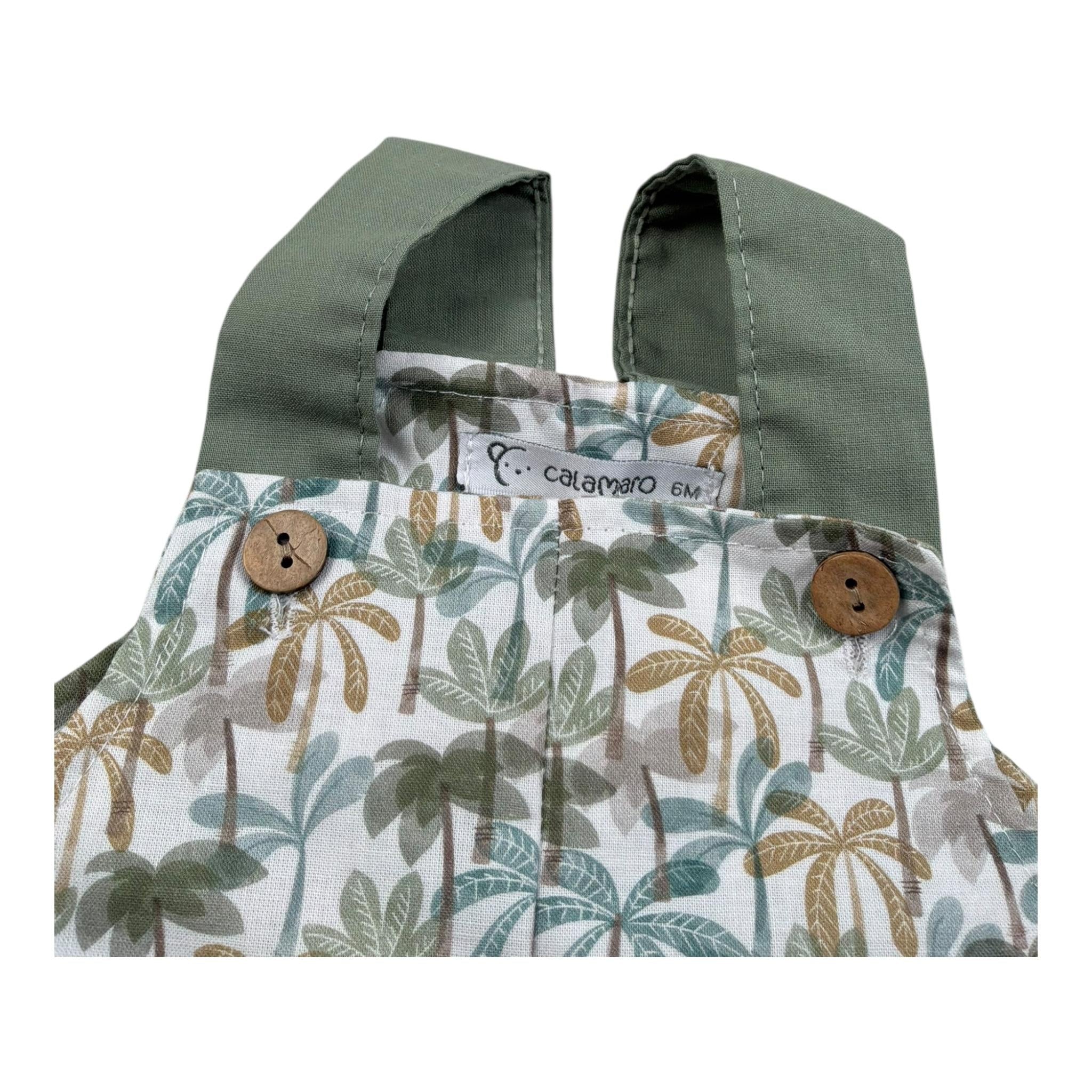 Calamaro Salopette Tinta Unita Stampa Fantasia per Neonato 32481 BIANCO CALAMARO 