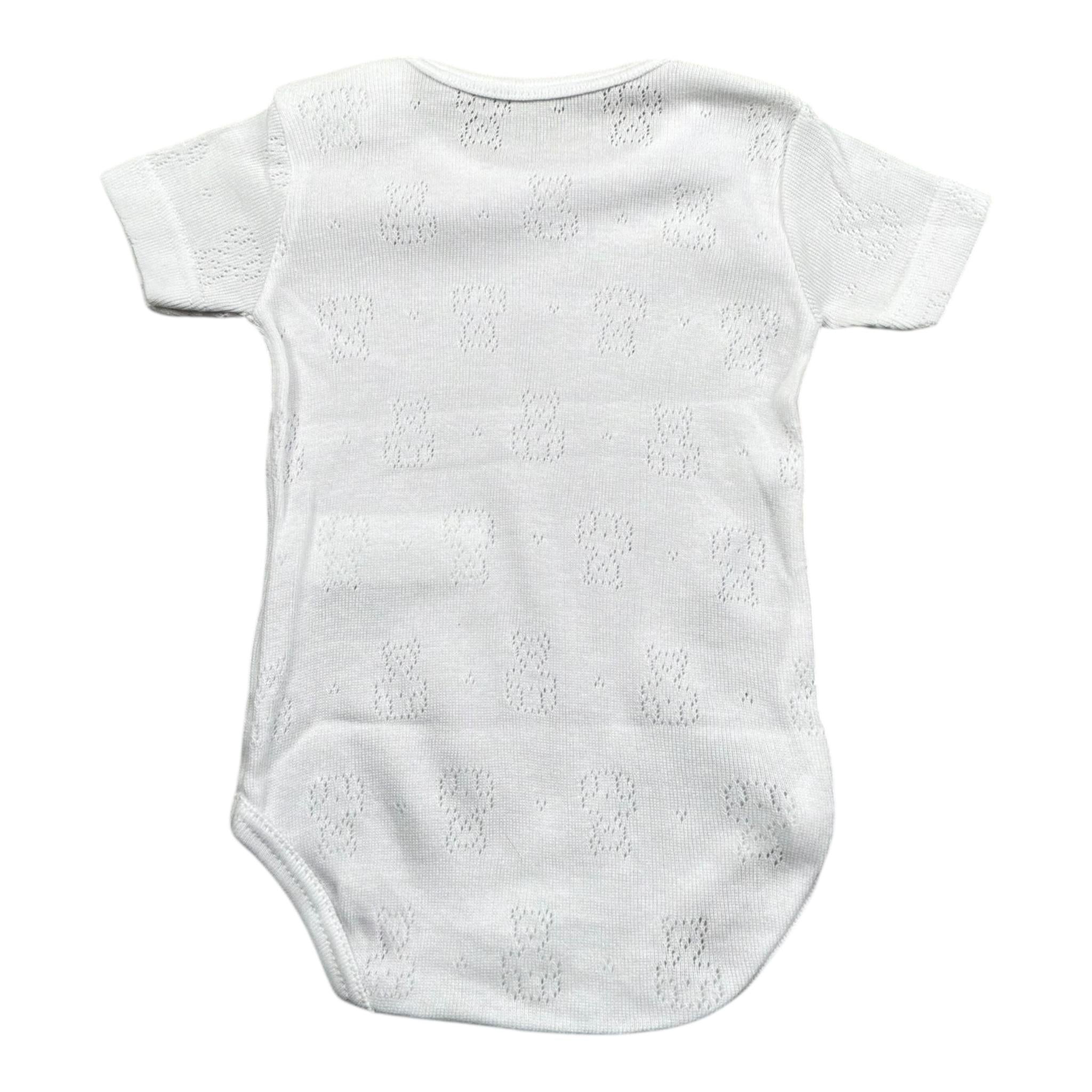 Calamaro Body Tinta Unita Traforato per Neonata EJEIIE BIANCO CALAMARO 
