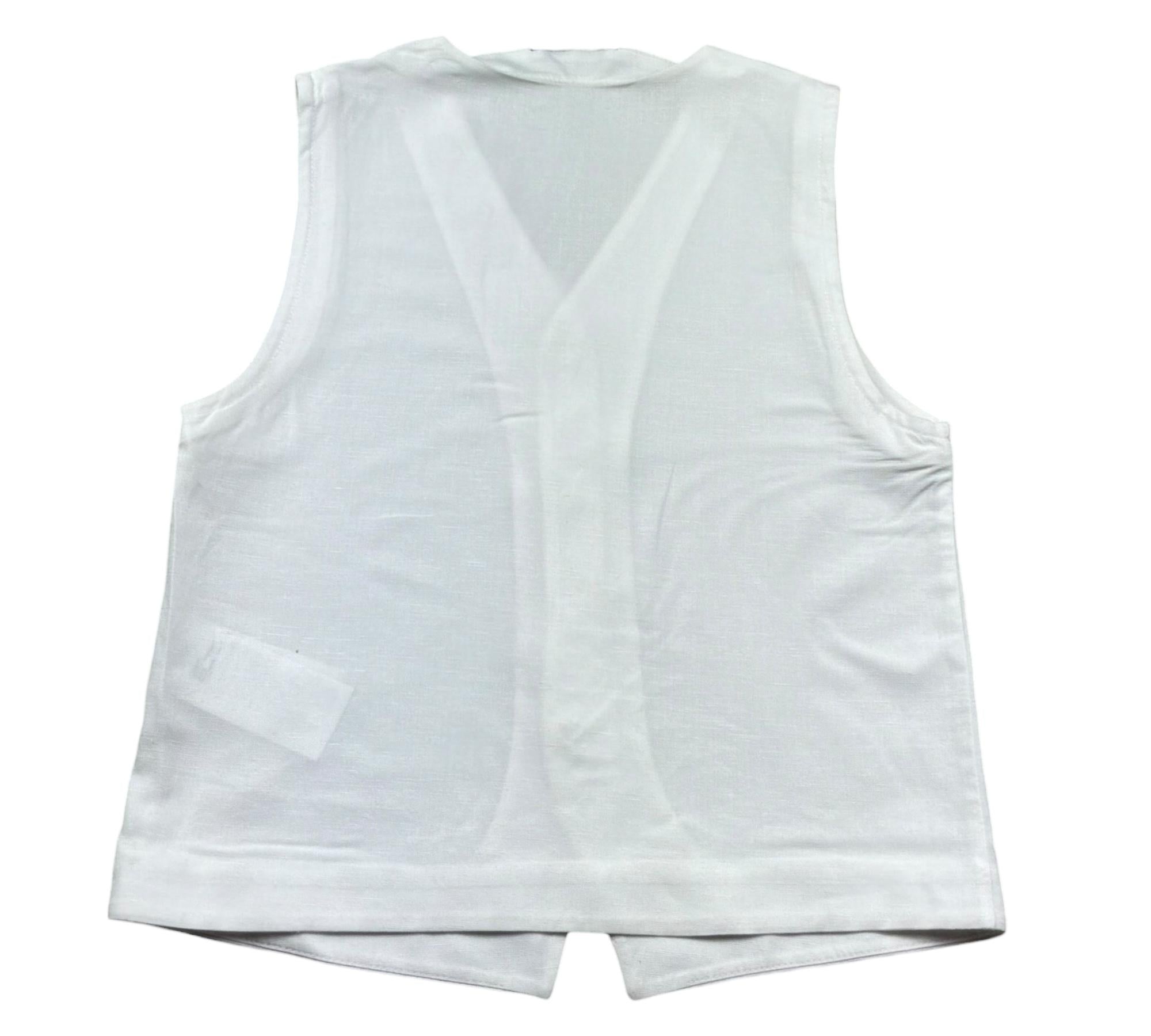 Paolo Pecora Gilet Tinta Unita per Bambino PP4189 BIANCO PAOLO PECORA 