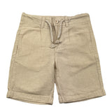 Losan Solid Color Elastic Waist Bermuda Shorts Beige for Boys