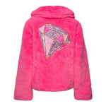 BillIEBLUSH pelliccia tinta unita cn stampa paillettata Fuxia per Neonata U20436 FUXIA BillIEBLUSH 