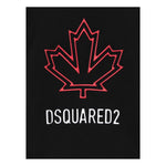 Dsquared2 T-Shirt Girocollo Tinta Unita con Stampa per Bambino DQ2770 NERO DSQUARED2 