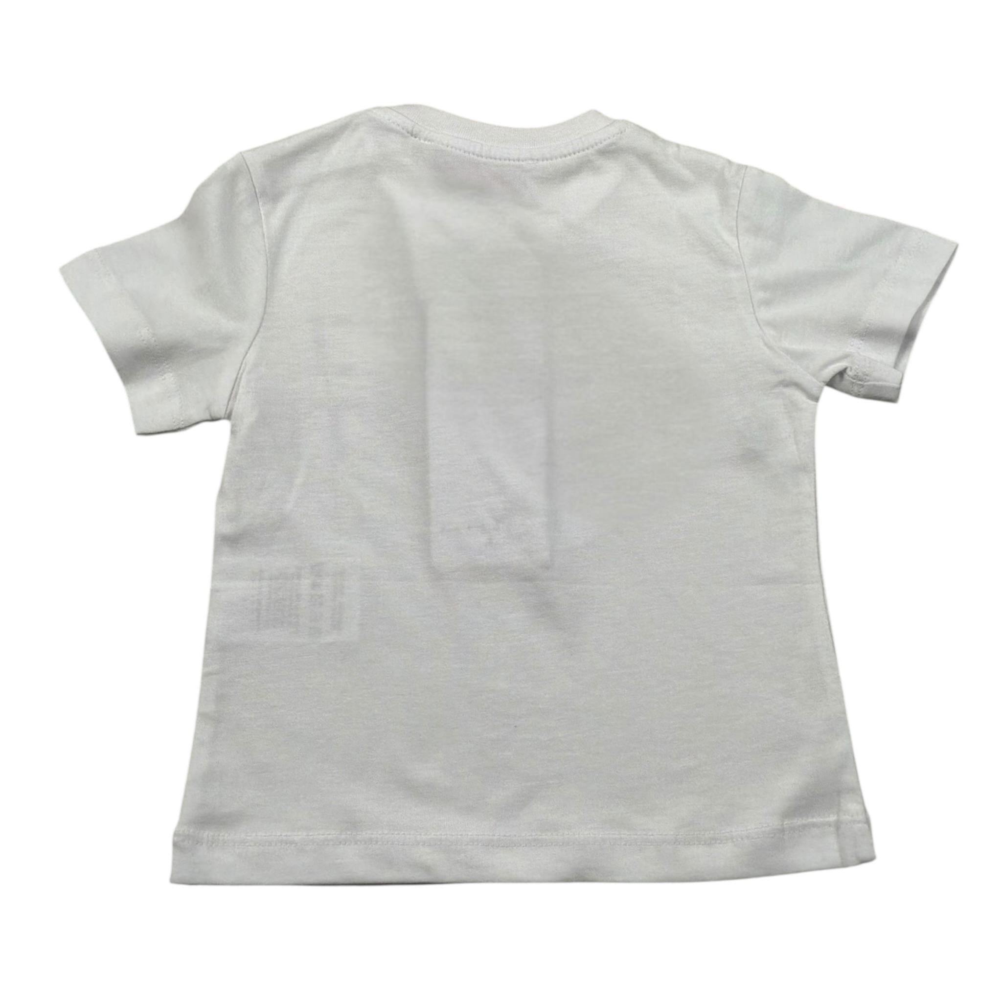 Cesare Paciotti T-Shirt Girocollo tinta unita con Stampa Bianco per Neonato TSP5165BNXXX BIANCO CESARE PACIOTTI 
