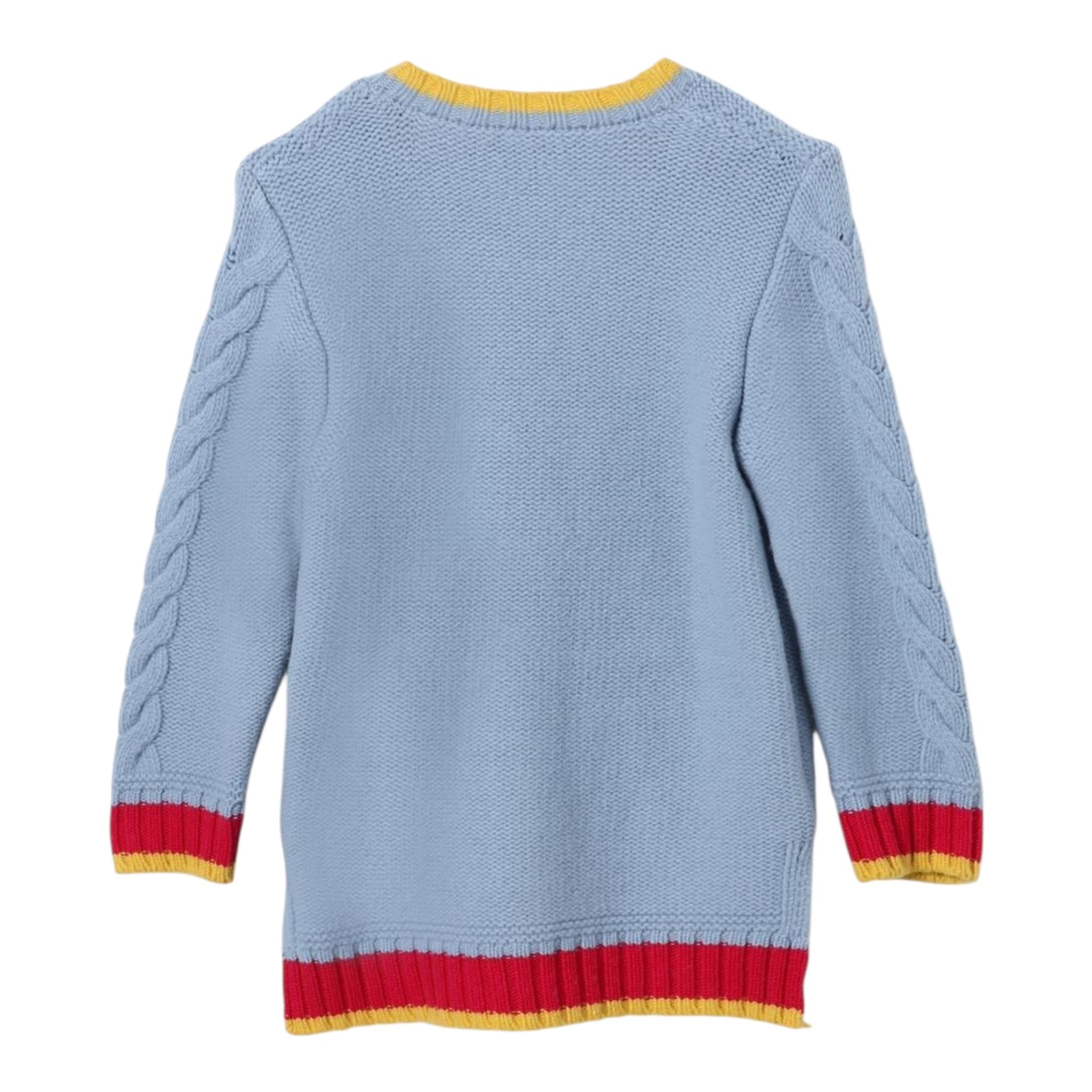 SIMONETTA cardigan tinta unita con fantasia Azzurro per Bambina SV9A90 AZZURRO SIMONETTA 
