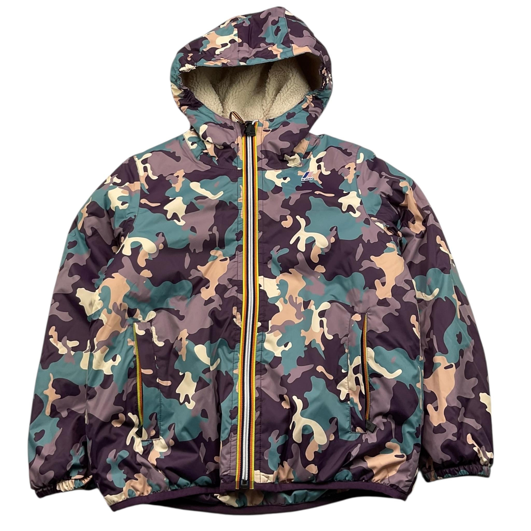 K-WAY giubbino tinta unita fantasia militare Viola per Bambina K7122NW VIOLA K-WAY 