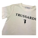 TRUSSARDI t-shirt girocollo tinta unita con stampa logo Bianco per Bambino TBA25003TS BIANCO TRUSSARDI 