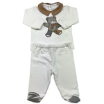 LE BEBE' completo 2 pezzi shirt-ghettina tinta unita Panna per Neonato LBB4665 PANNA LE BEBE' 