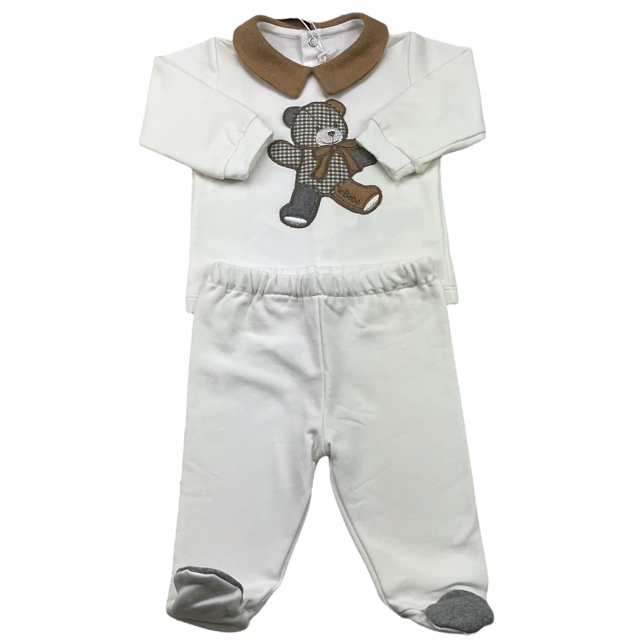 LE BEBE' completo 2 pezzi shirt-ghettina tinta unita Panna per Neonato LBB4665 PANNA LE BEBE' 