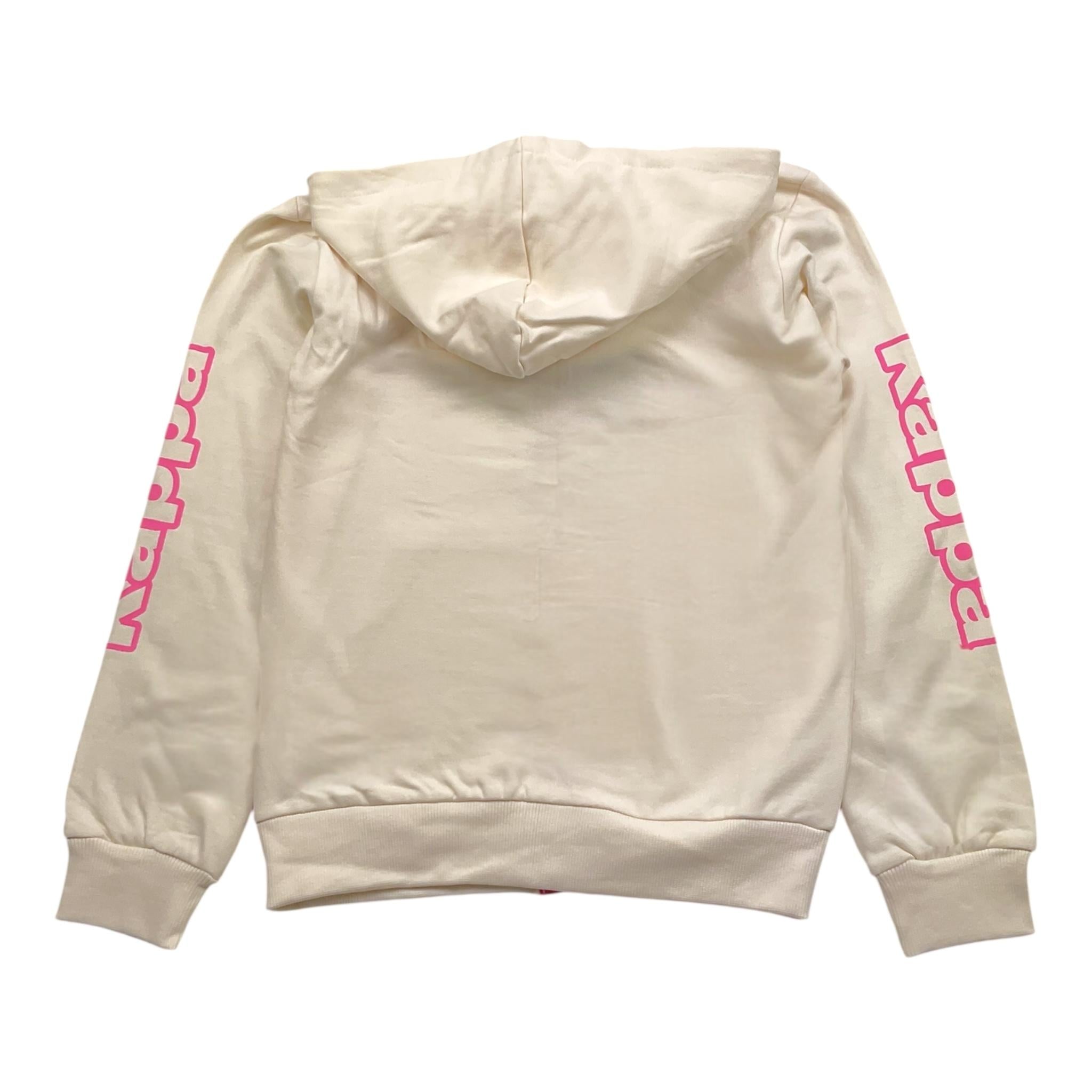 KAPPA felpa tinta unita con zip e cappuccio Panna per Bambina 381Z8JW PANNA KAPPA 