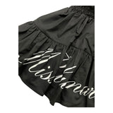 Miss Blumarine Solid Color Skirt With Elastic Waist Black For Baby Girl