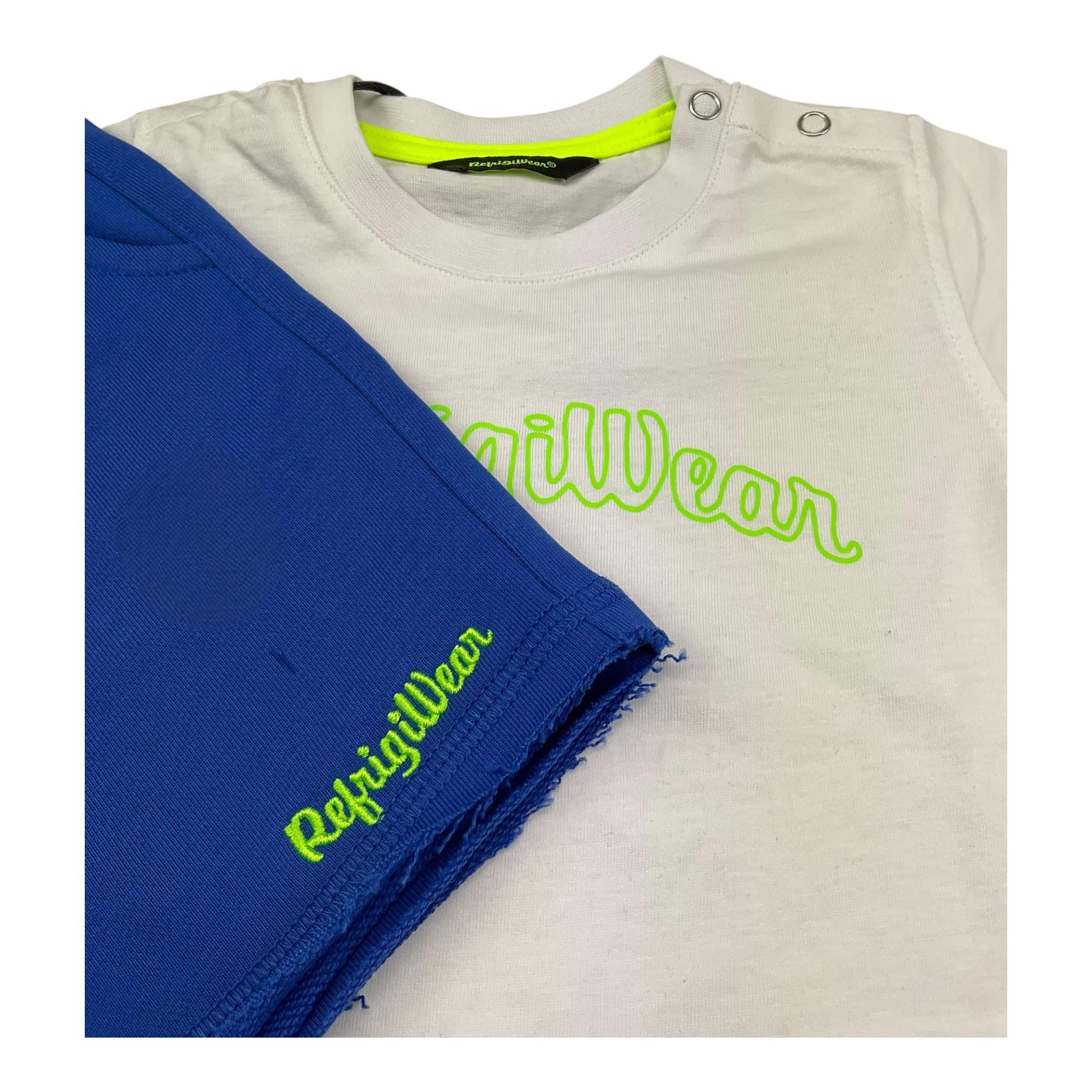 Refrigiwear Completo 2 Pezzi T-Shirt-Bermuda per Neonato 207DRMNS25 BIANCO/BLU REFRIGIWEAR 