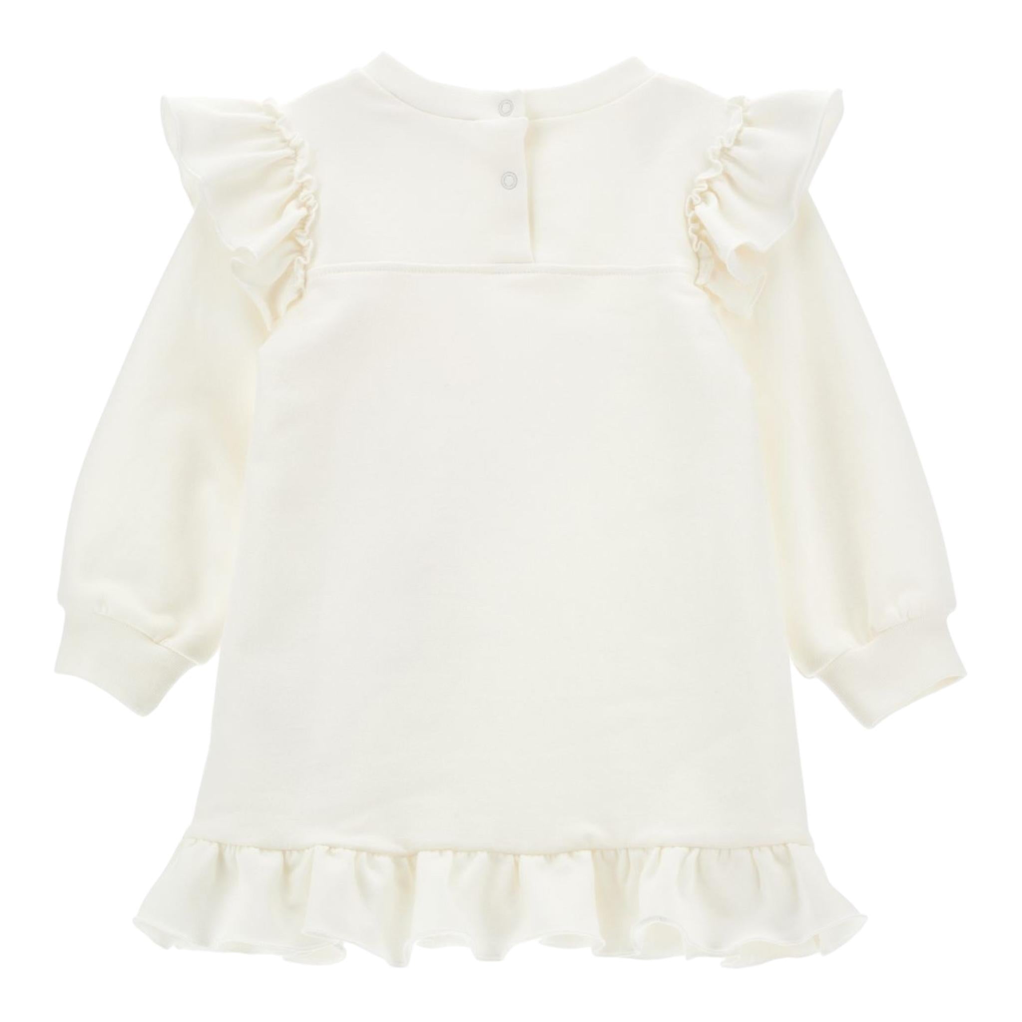 MONNALISA abito tinta unita con stampa Bianco per Neonata 39D900 BIANCO MONNALISA 