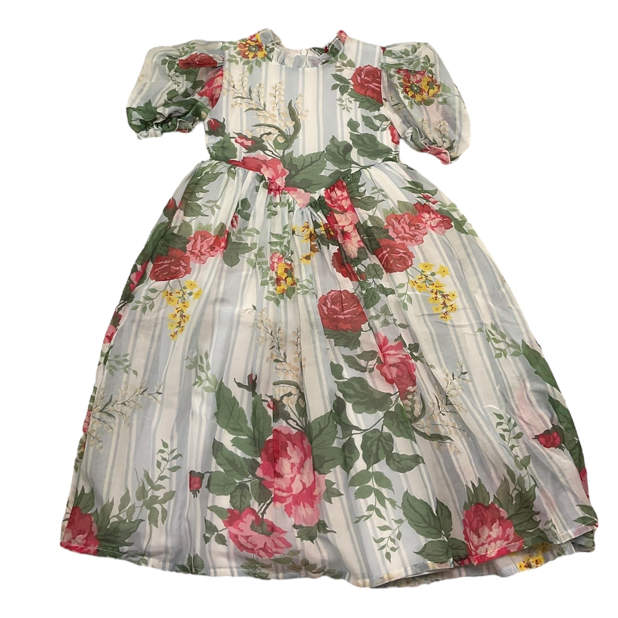 Vivetta Abito Mezza Manica Tinta Unita Fantasia Floreale per Bambina VE255148A AZZURRO VIVETTA 