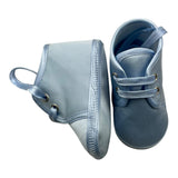 Damper Dan Baby Shoes Solid Color With Laces Blue