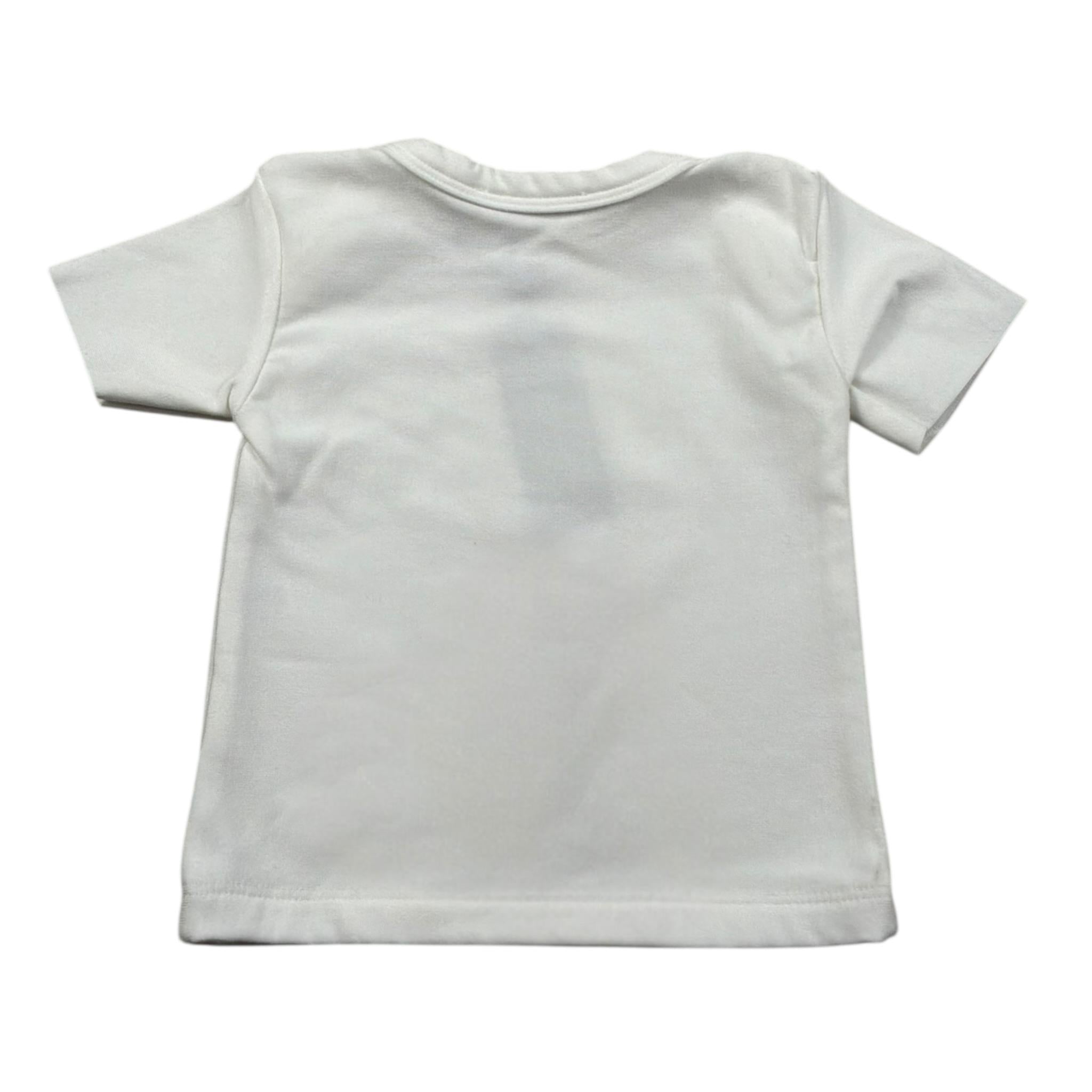 Bamboom+Babies T-Shirt Girocollo Tinta Unita con Logo per Neonato 111B BIANCO BAMBOOM+BABIES 