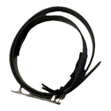Daniele Alessandrini Solid Color Belt with Blue Logo for Kids