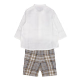 The Owl Complete Shirt Long Sleeve With Korean Collar-Bermuda White For Newborn