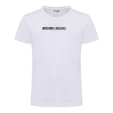 MOSCHINO t-shirt girocollo tinta unita con stampa Bianco per Bambina HQM04L BIANCO MOSCHINO 