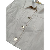 Meilisa Bai Giubbino In Denim tinta unita Beige per Bambina FLO6386 BEIGE MEILISA BAI 