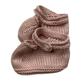 Chicco Solid Color Pink Baby Booties