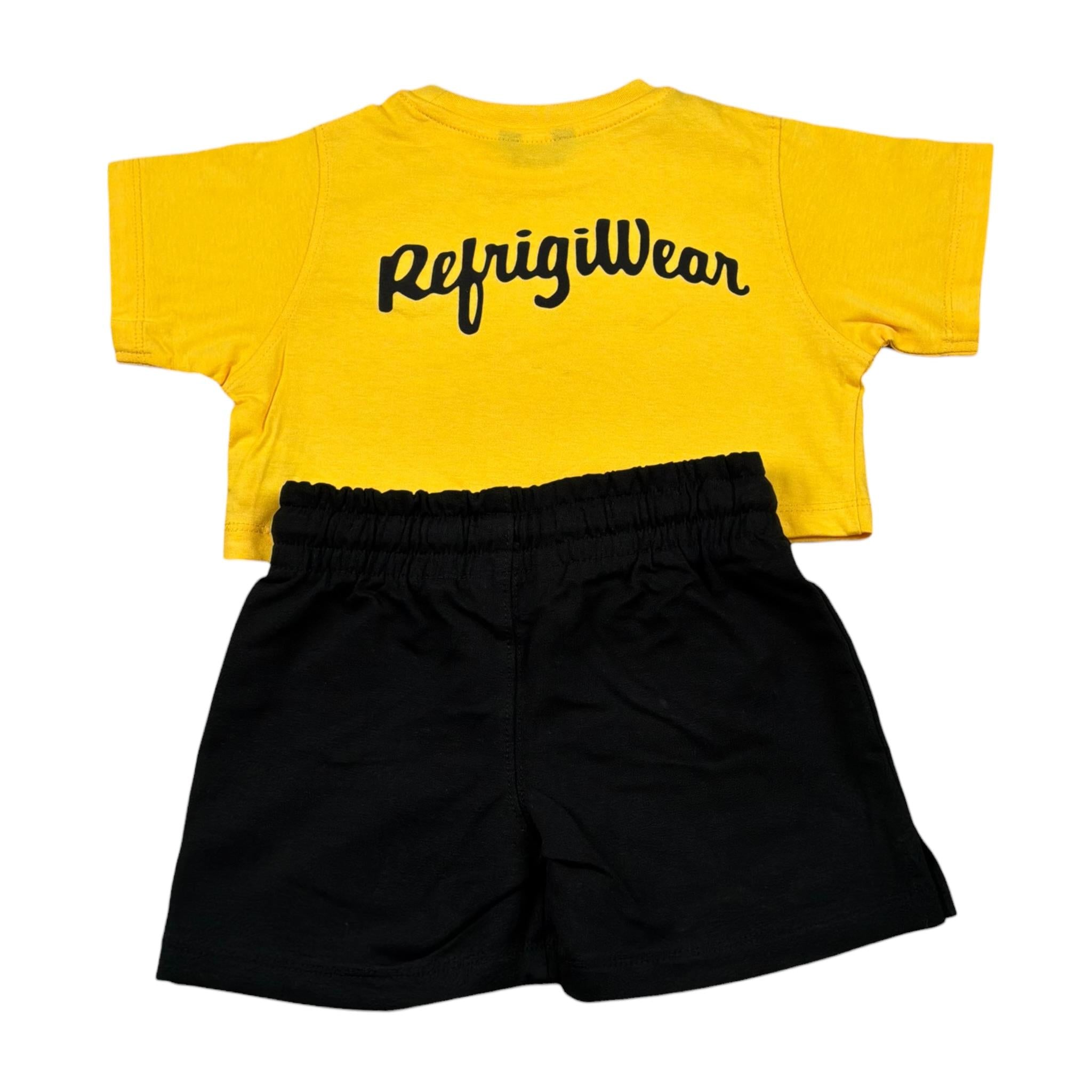 Refrigiwear Completo 2 Pezzi Bicolore T-Shirt-Shorts per Neonata RG1470W25NXX GIALLO/NERO REFRIGIWEAR 