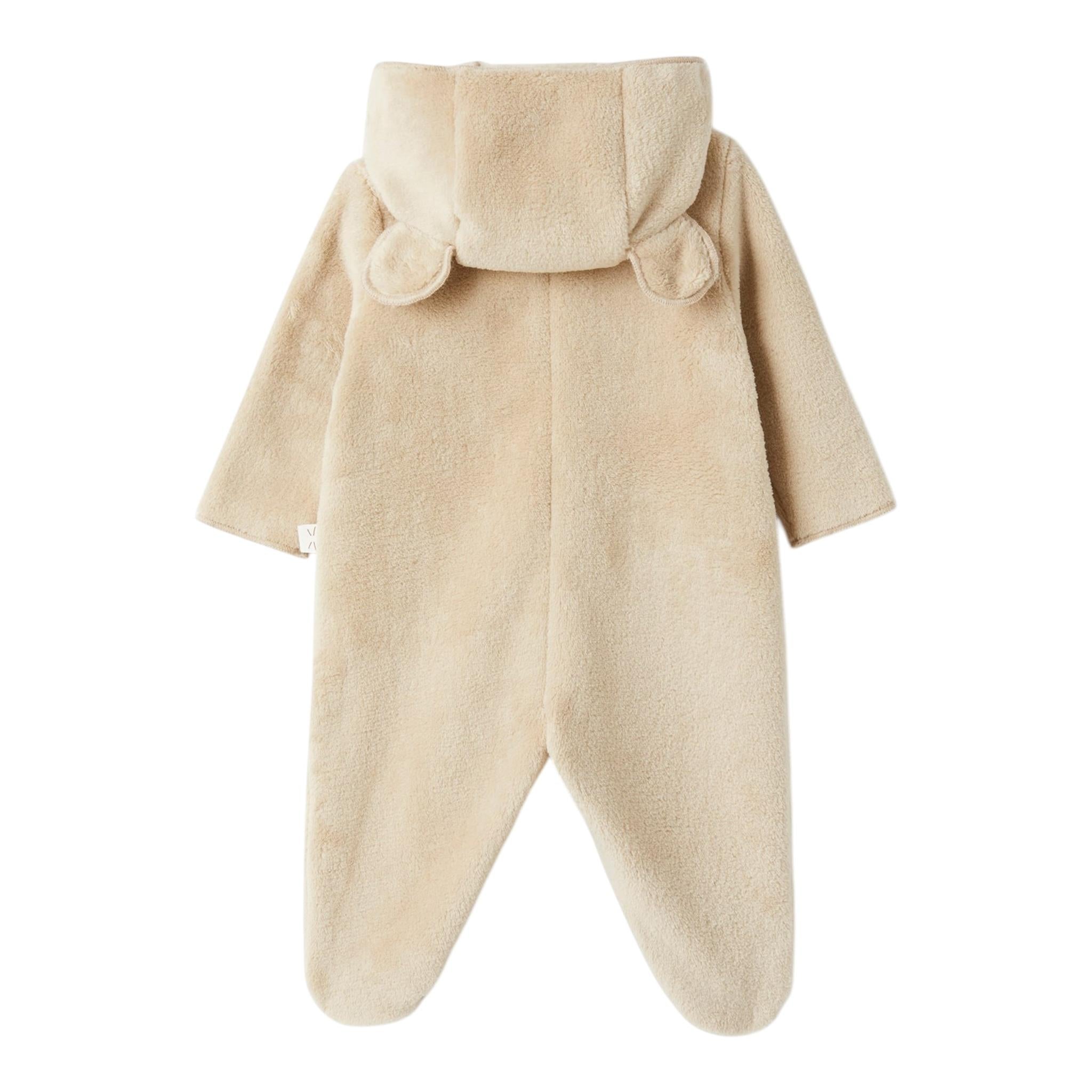 TEDDY E MINOU tutina manica lunga con cappuccio  Beige per Neonato I24TU029PE022X BEIGE TEDDY E MINOU 