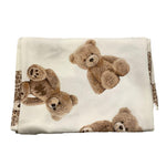 LE BEBE' coperta tinta unita con stampa orsi Bianco per Neonata LBG6190 BIANCO LE BEBE' 