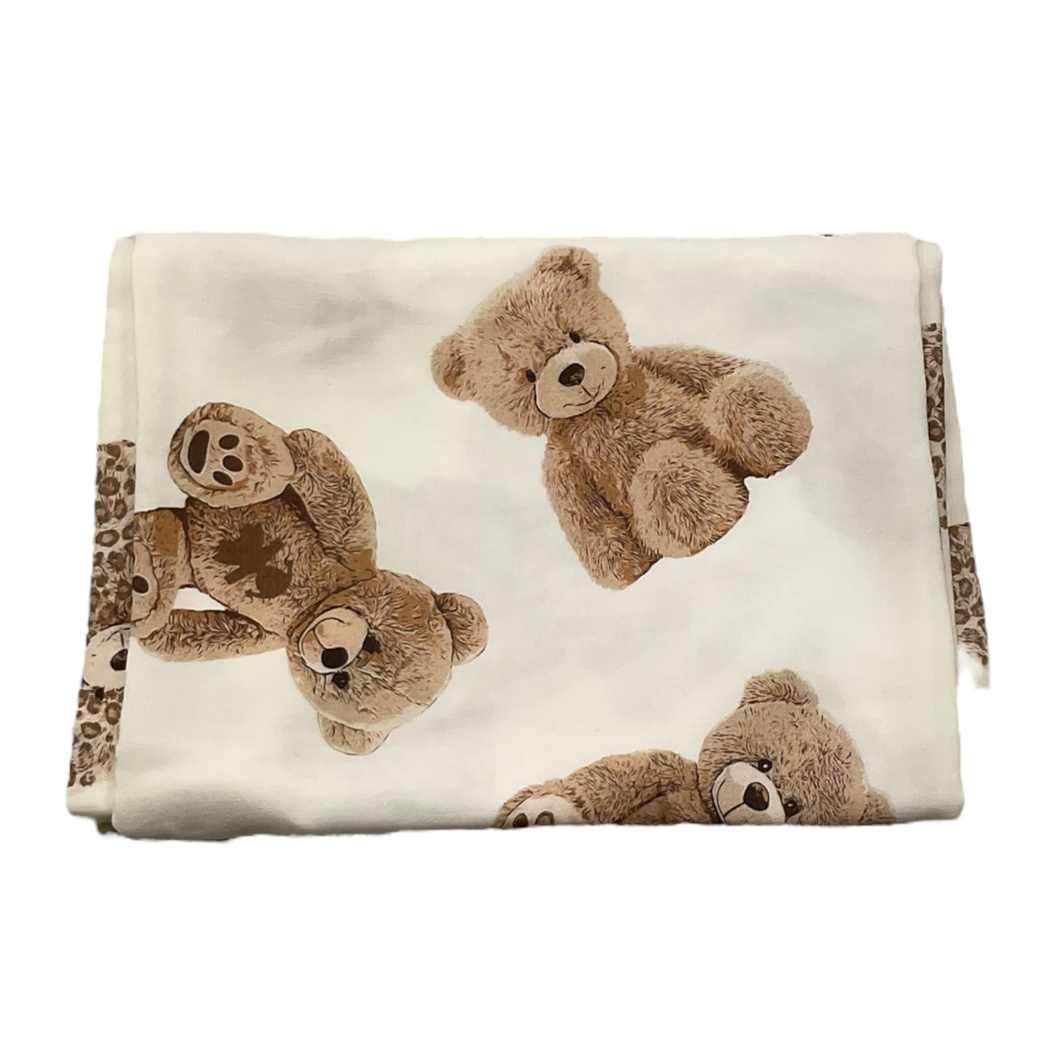 LE BEBE' coperta tinta unita con stampa orsi Bianco per Neonata LBG6190 BIANCO LE BEBE' 