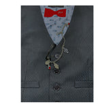 Daniele Alessandrini Solid Color Vest Micropattern Blue For Boys