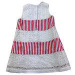 Monnalisa Abito Bicolore con Fantasia A Righe per Neonata 311901 BIANCO/ROSSO MONNALISA 
