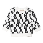 MARNI felpa tinta unita girocollo con stampa Bianco/nero per Neonato M00880 BIANCO/NERO MARNI 