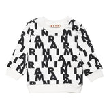 MARNI felpa tinta unita girocollo con stampa Bianco/nero per Neonato M00880 BIANCO/NERO MARNI 