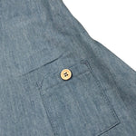Petit Indi Salpette Tinta Unita In Denim per Neonata SS25B2637 BLU PETIT INDI 