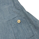 Petit Indi Salpette Tinta Unita In Denim per Neonata SS25B2637 BLU PETIT INDI 